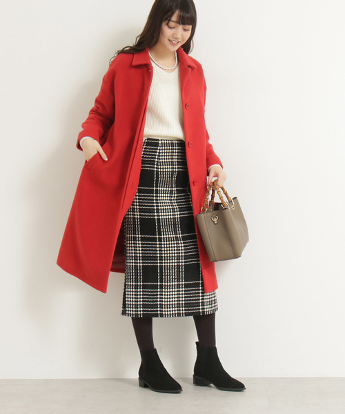 N.(N. Natural Beauty Basic)(エヌエヌナチュラルビューティーベーシック)の「タックスリーブアゼニット(ニット/セーター・レディース・ホワイト/ネイビー/イエロー・MEDIUM)」の4枚目の写真