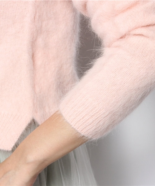 Ray BEAMS(レイビームス)の「◎□Ray BEAMS / アンゴラ混 ボートネック プルオーバー(ニット/セーター・レディース・ライトグレー/ブラック/ピンク/ブルー・ONE SIZE)」の9枚目の写真