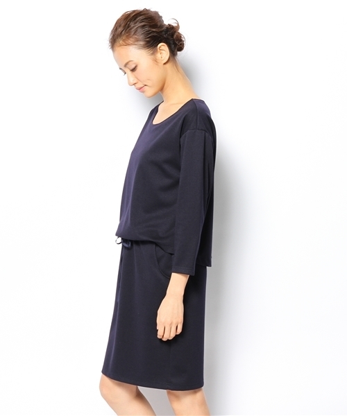 BEAUTY&YOUTH UNITED ARROWS（ビューティーアンドユースユナイテッドアローズ）の「BYSF ポンチタックワンピース ◆（ワンピース・レディース・グレー/モカ/ネイビー・フリー）」の5枚目の写真