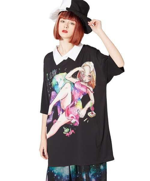 ankoROCK(アンコロック)の「7つの大罪『怠惰』シャツ襟Tシャツ -メガビッグ-(Tシャツ/カットソー・メンズ・A・ONE SIZE)」の2枚目の写真