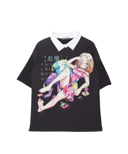 ankoROCK(アンコロック)の「7つの大罪『怠惰』シャツ襟Tシャツ -メガビッグ-(Tシャツ/カットソー・メンズ・A・ONE SIZE)」の4枚目の写真