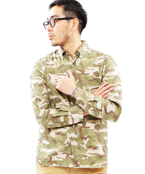 BEAMS PLUS(ビームスプラス)の「○BEAMS PLUS / オックスフォードボタンダウンシャツ(Camouflage)14S/S(シャツ/ブラウス・メンズ・その他2/その他1・LARGE/X-SMALL/SMALL/X-LARGE/MEDIUM)」の2枚目の写真
