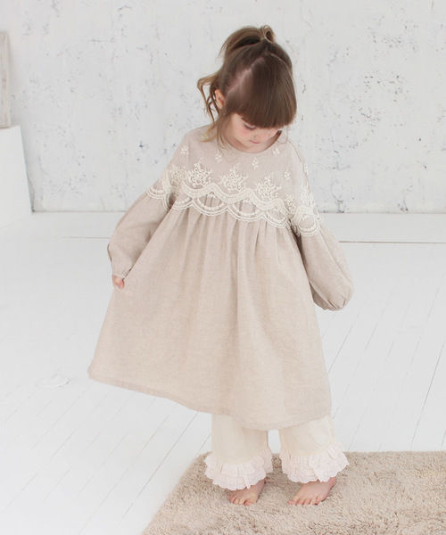 Rora(ローラ)の「ドルミール パジャマ パンツ(ルームウェア/パジャマ・キッズ・ベージュ・S/M/L)」の10枚目の写真
