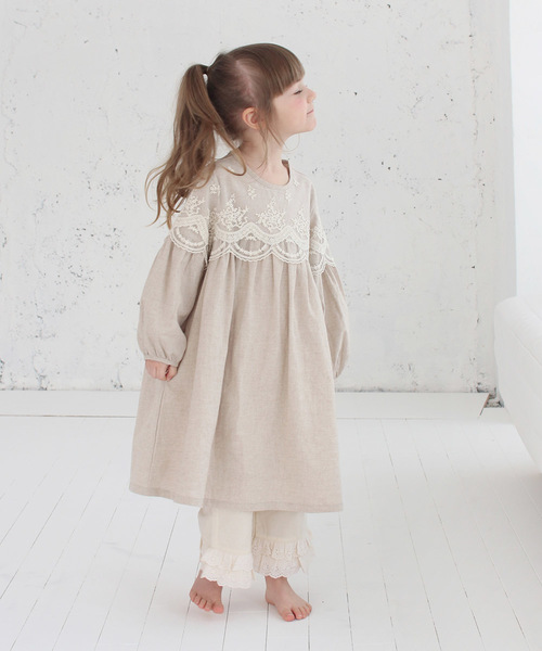 Rora(ローラ)の「ドルミール パジャマ パンツ(ルームウェア/パジャマ・キッズ・ベージュ・S/M/L)」の7枚目の写真