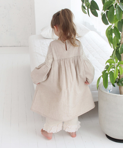 Rora(ローラ)の「ドルミール パジャマ パンツ(ルームウェア/パジャマ・キッズ・ベージュ・S/M/L)」の6枚目の写真