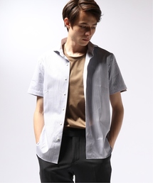 EDIFICE | カッタウェイ ハンソデ カラミ ストライプシャツ(シャツ/ブラウス)