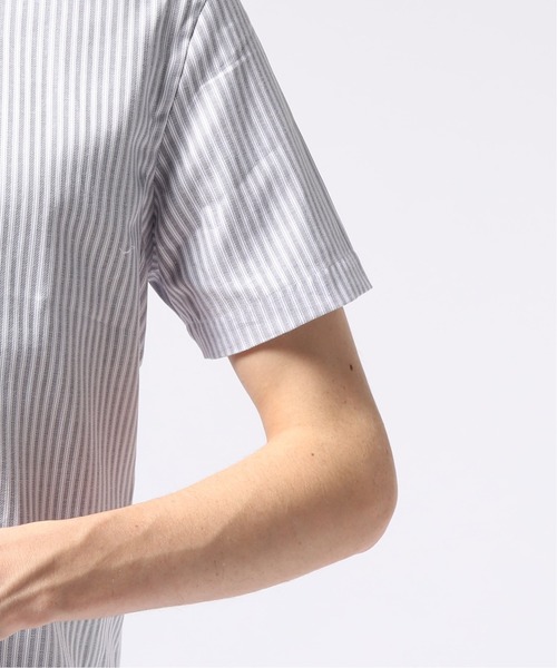 EDIFICE（エディフィス）の「カッタウェイ ハンソデ カラミ ストライプシャツ（シャツ/ブラウス・メンズ・チャコールグレー・44/46/48）」の11枚目の写真