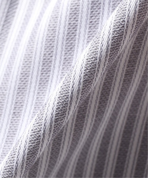 EDIFICE（エディフィス）の「カッタウェイ ハンソデ カラミ ストライプシャツ（シャツ/ブラウス・メンズ・チャコールグレー・44/46/48）」の8枚目の写真