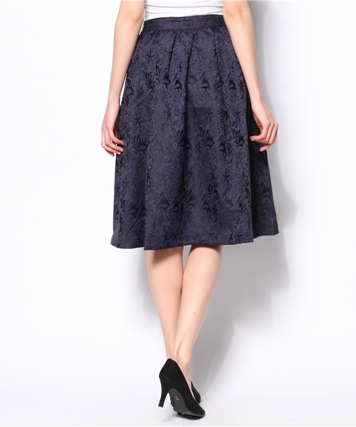 ROSE BUD（ローズバッド）の「S-LSK-14103 GATHERED FLARE SKIRT（スカート・レディース・ホワイト/サーモンピンク/ネイビー・2/1）」の9枚目の写真