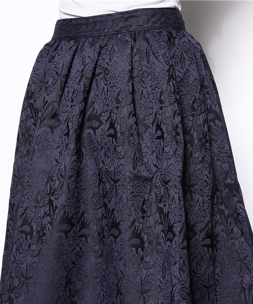 ROSE BUD（ローズバッド）の「S-LSK-14103 GATHERED FLARE SKIRT（スカート・レディース・ホワイト/サーモンピンク/ネイビー・2/1）」の8枚目の写真