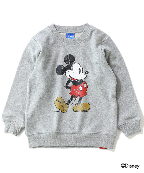 devirock(デビロック)の「ミッキー 柄長袖スウェットトレーナー(スウェット・キッズ・杢グレー/スミクロ/ダークベージュ・80cm/90cm/110cm/100cm/120cm/130cm/140cm/150cm/160cm)」の12枚目の写真