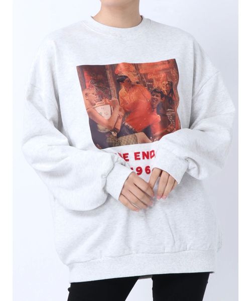 jouetie(ジュエティ)の「60'Sヴィンテージプルオーバー(スウェット・レディース・アイボリー/ブラック/グリーン/ベージュ・MEDIUM)」の2枚目の写真