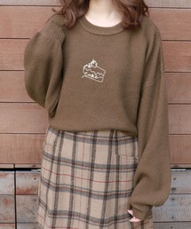 PairPair | ボリューム袖ケーキ刺繍ニットプルオーバー(ニット/セーター)