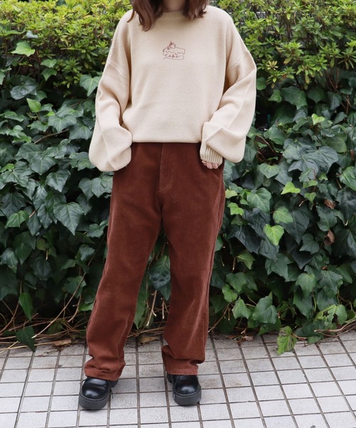 PairPair（ペアペア）の「ボリューム袖ケーキ刺繍ニットプルオーバー（ニット/セーター・レディース・モカ/ブラウン系その他/ライトベージュ・FREE）」の12枚目の写真