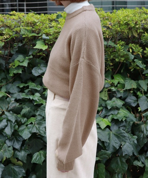 PairPair（ペアペア）の「ボリューム袖ケーキ刺繍ニットプルオーバー（ニット/セーター・レディース・モカ/ブラウン系その他/ライトベージュ・FREE）」の6枚目の写真