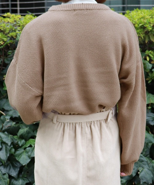 PairPair（ペアペア）の「ボリューム袖ケーキ刺繍ニットプルオーバー（ニット/セーター・レディース・モカ/ブラウン系その他/ライトベージュ・FREE）」の8枚目の写真