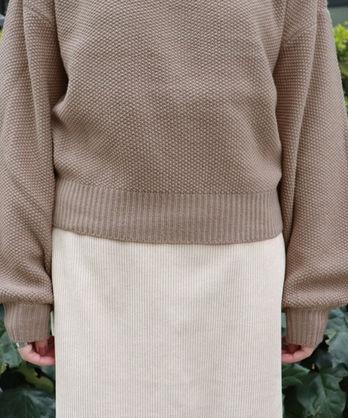 PairPair（ペアペア）の「ボリューム袖ケーキ刺繍ニットプルオーバー（ニット/セーター・レディース・モカ/ブラウン系その他/ライトベージュ・FREE）」の13枚目の写真