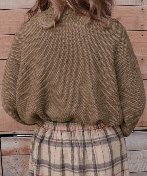 PairPair（ペアペア）の「ボリューム袖ケーキ刺繍ニットプルオーバー（ニット/セーター・レディース・モカ/ブラウン系その他/ライトベージュ・FREE）」の21枚目の写真