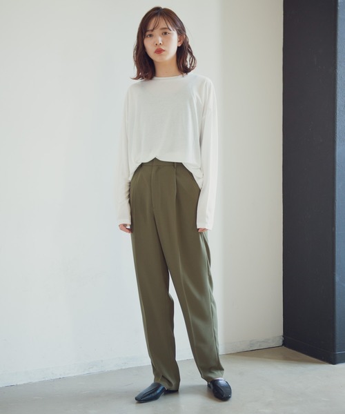 Aunt Marie's（アントマリーズ）の「AUNT MARIE'S シアーL/S カットソー（Tシャツ/カットソー・レディース・パープル/ホワイト/ブラック・FREE）」の8枚目の写真