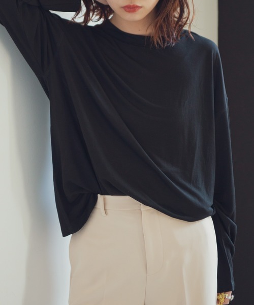 Aunt Marie's（アントマリーズ）の「AUNT MARIE'S シアーL/S カットソー（Tシャツ/カットソー・レディース・パープル/ホワイト/ブラック・FREE）」の12枚目の写真