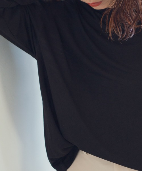 Aunt Marie's（アントマリーズ）の「AUNT MARIE'S シアーL/S カットソー（Tシャツ/カットソー・レディース・パープル/ホワイト/ブラック・FREE）」の13枚目の写真