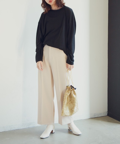 Aunt Marie's（アントマリーズ）の「AUNT MARIE'S シアーL/S カットソー（Tシャツ/カットソー・レディース・パープル/ホワイト/ブラック・FREE）」の14枚目の写真