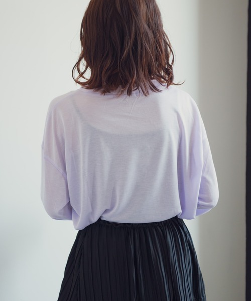 Aunt Marie's（アントマリーズ）の「AUNT MARIE'S シアーL/S カットソー（Tシャツ/カットソー・レディース・パープル/ホワイト/ブラック・FREE）」の18枚目の写真