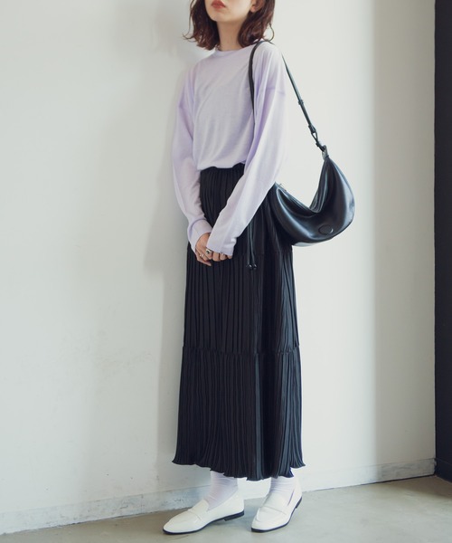 Aunt Marie's（アントマリーズ）の「AUNT MARIE'S シアーL/S カットソー（Tシャツ/カットソー・レディース・パープル/ホワイト/ブラック・FREE）」の19枚目の写真