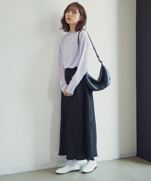 Aunt Marie's（アントマリーズ）の「AUNT MARIE'S シアーL/S カットソー（Tシャツ/カットソー・レディース・パープル/ホワイト/ブラック・FREE）」の20枚目の写真