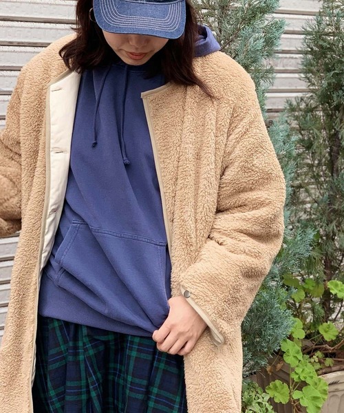 OLD BETTY'S（オールドベティーズ）の「Vintage Like Sweat Parka/ヴィンテージ風 スウェット パーカー 無地（パーカー・メンズ・ブラック/ネイビー/オフホワイト・40/38）」の3枚目の写真