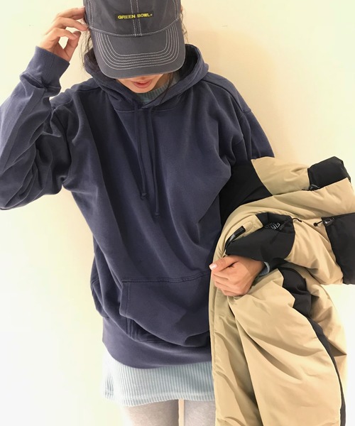 OLD BETTY'S（オールドベティーズ）の「Vintage Like Sweat Parka/ヴィンテージ風 スウェット パーカー 無地（パーカー・メンズ・ブラック/ネイビー/オフホワイト・40/38）」の10枚目の写真