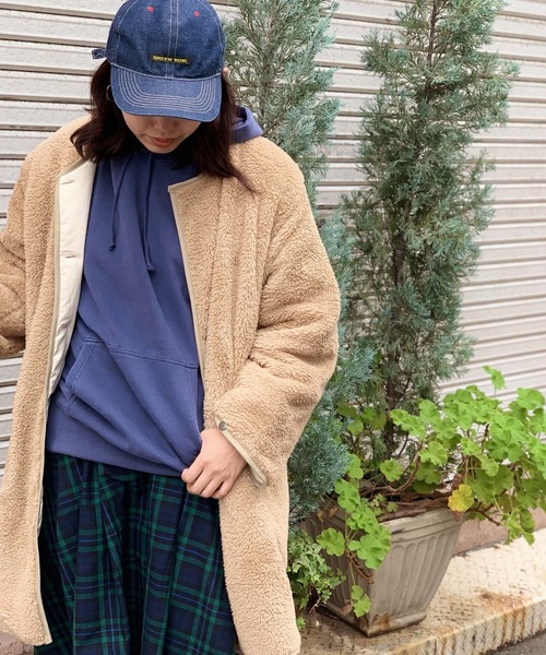 OLD BETTY'S（オールドベティーズ）の「Vintage Like Sweat Parka/ヴィンテージ風 スウェット パーカー 無地（パーカー・メンズ・ブラック/ネイビー/オフホワイト・40/38）」の9枚目の写真