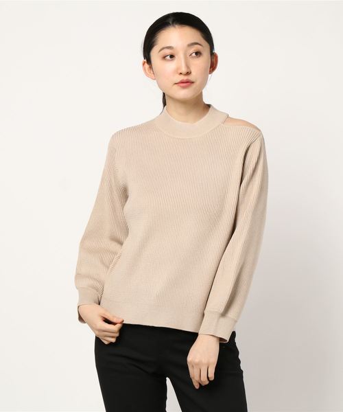 one way（ワンウェイ）の「ボリュームスリーブオープンショルダー（ニット/セーター・レディース・ライトブラウン/ライトグリーン/ブラック/ベージュ・M）」の7枚目の写真