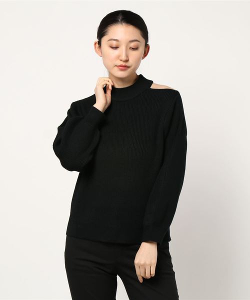 one way（ワンウェイ）の「ボリュームスリーブオープンショルダー（ニット/セーター・レディース・ライトブラウン/ライトグリーン/ブラック/ベージュ・M）」の8枚目の写真