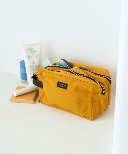 STANDARD SUPPLY(スタンダードサプライ)の「スタンダードサプライ / SIMPLICITY シンプリシティ / 2R SQUARE POUCH M 2ルームスクエアポーチM(ポーチ・レディース・ベージュ/モカ/グレー/グリーン系その他/グリーン/イエロー/コーラルピンク/ブラック/マスタード/レッド/ダークネイビー/チャコールグレー/ダークパープル/ブルー/ストーン/サンドベージュ/オレンジ/ライトグレー/ダークブラウン/キナリ/コバルトブルー・FREE)」の18枚目の写真