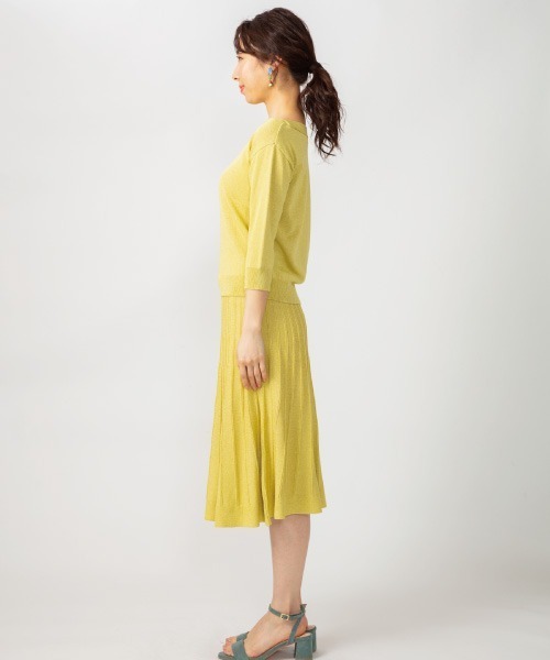 JETSET SOLO PLUS (ジェットセットソロプラス)の「ボートネックニットアップ(ワンピース・レディース・ブラック/シルバー/イエロー・FREE)」の8枚目の写真