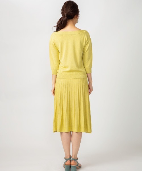 JETSET SOLO PLUS (ジェットセットソロプラス)の「ボートネックニットアップ(ワンピース・レディース・ブラック/シルバー/イエロー・FREE)」の9枚目の写真