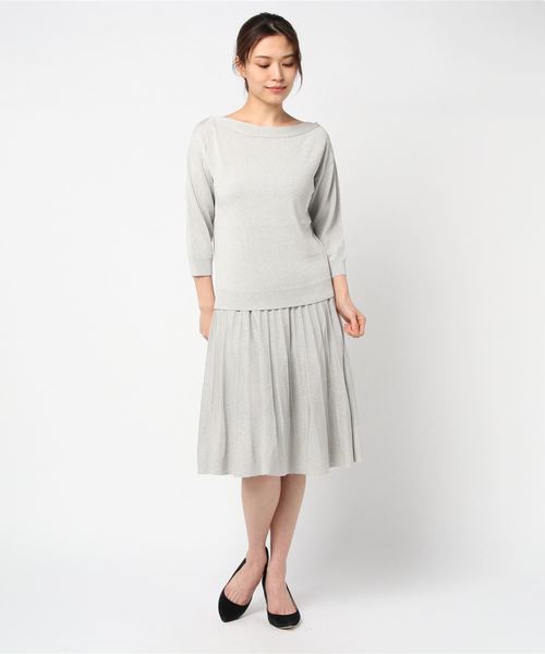 JETSET SOLO PLUS (ジェットセットソロプラス)の「ボートネックニットアップ(ワンピース・レディース・ブラック/シルバー/イエロー・FREE)」の10枚目の写真