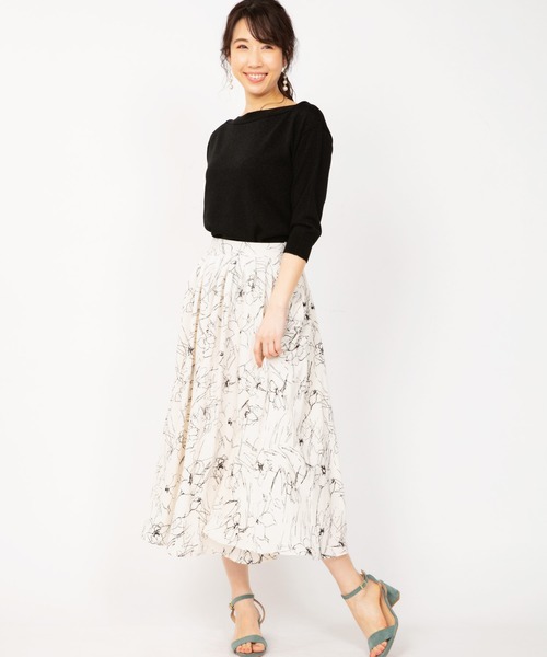 JETSET SOLO PLUS (ジェットセットソロプラス)の「ボートネックニットアップ(ワンピース・レディース・ブラック/シルバー/イエロー・FREE)」の13枚目の写真