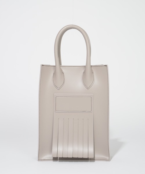 SOLPRESA(ソルプレーサ)の「SOLPRESA ソルプレーサ / SQUARE FRINGE MINI TOTE BAG スクエアフリンジ2WAYミニトートバッグ ショルダーバッグトートバッグ / SP201-A1(トートバッグ・レディース・ブラック/モカ/グレイッシュベージュ・FREE)」の10枚目の写真