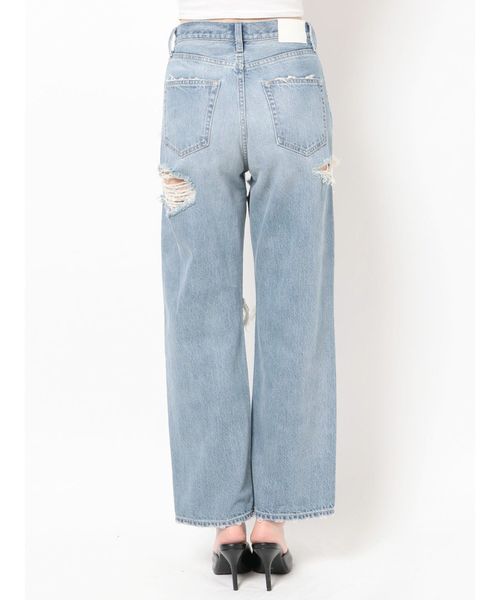 GYDA(ジェイダ)の「crazy crashワイドデニムパンツ(デニムパンツ・レディース・ブルー/ライトブルー・X-SMALL/SMALL/MEDIUM)」の8枚目の写真