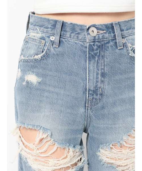 GYDA(ジェイダ)の「crazy crashワイドデニムパンツ(デニムパンツ・レディース・ブルー/ライトブルー・X-SMALL/SMALL/MEDIUM)」の7枚目の写真