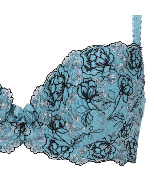 Triumph（トリンプ）の「【WEB限定価格】【華やかデザイン、ボリュームアップ】トリンプ AC001 ブラジャー25-1【B,C,Dカップ】WHU 25 Y9 A5 RL1（ブラジャー・レディース・ブルー/ブラック/ホワイト・B70/B75/B80/C70/C75/C80/D70/D75/D80）」の9枚目の写真