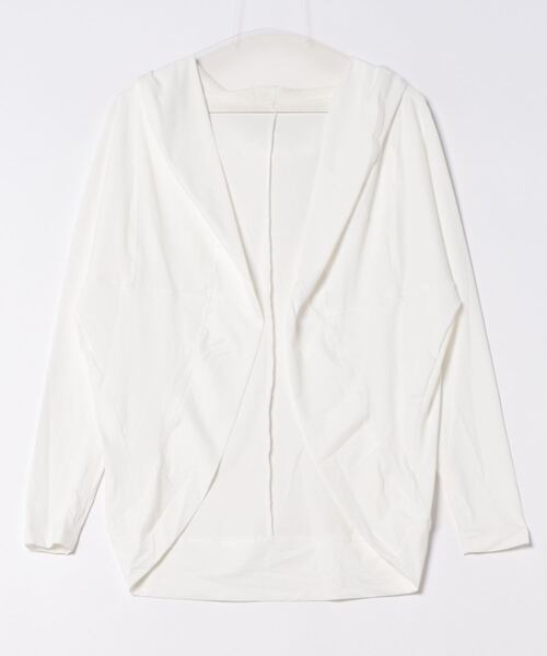 and it_(アンドイット)の「ボレロ風ライトスウェットフーディーカーディガン(カーディガン/ボレロ・レディース・ブラック/杢グレー/ネイビー/ホワイト/カーキ/スカイブルー/レモンイエロー/ダークオレンジ/ベージュ系/ロイヤルブルー/スモークピンク/グレイッシュベージュ/チョコ/ヘザーチャコール/グリーン/ラベンダー/ホワイト系その他/ブラック系その他/ピンク系その他/オレンジ系その他/ブルー系その他・M1/M2)」の3枚目の写真