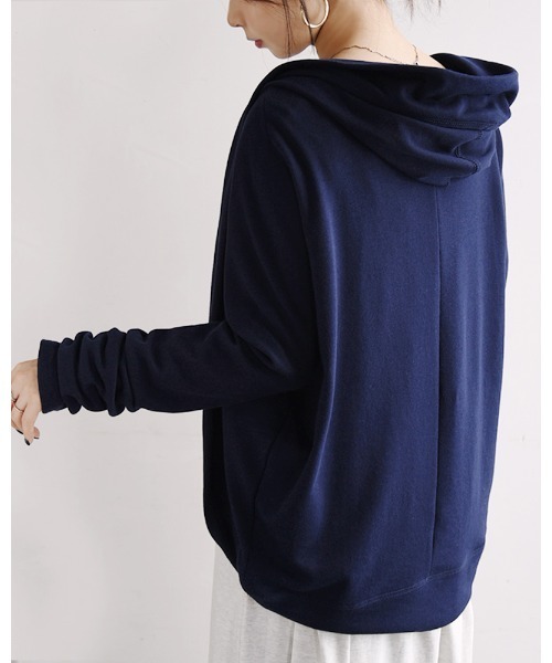 and it_(アンドイット)の「ボレロ風ライトスウェットフーディーカーディガン(カーディガン/ボレロ・レディース・ブラック/杢グレー/ネイビー/ホワイト/カーキ/スカイブルー/レモンイエロー/ダークオレンジ/ベージュ系/ロイヤルブルー/スモークピンク/グレイッシュベージュ/チョコ/ヘザーチャコール/グリーン/ラベンダー/ホワイト系その他/ブラック系その他/ピンク系その他/オレンジ系その他/ブルー系その他・M1/M2)」の13枚目の写真