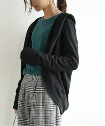 ボレロ風ライトスウェットフーディーカーディガン