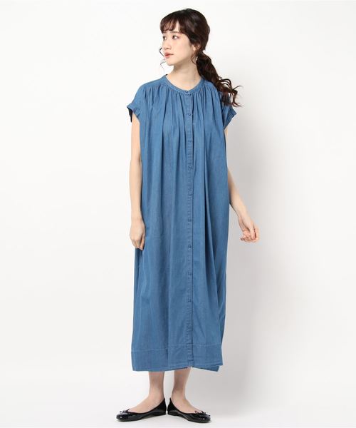 rps（アールピーエス）の「デニムシャツワンピース（シャツワンピース・レディース・ネイビー/ブルー・M）」の8枚目の写真