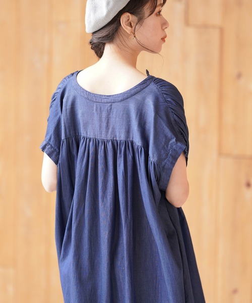 rps（アールピーエス）の「デニムシャツワンピース（シャツワンピース・レディース・ネイビー/ブルー・M）」の10枚目の写真