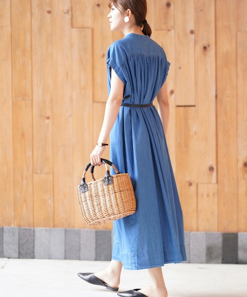 rps（アールピーエス）の「デニムシャツワンピース（シャツワンピース・レディース・ネイビー/ブルー・M）」の11枚目の写真