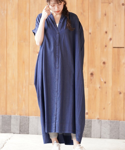 rps（アールピーエス）の「デニムシャツワンピース（シャツワンピース・レディース・ネイビー/ブルー・M）」の22枚目の写真